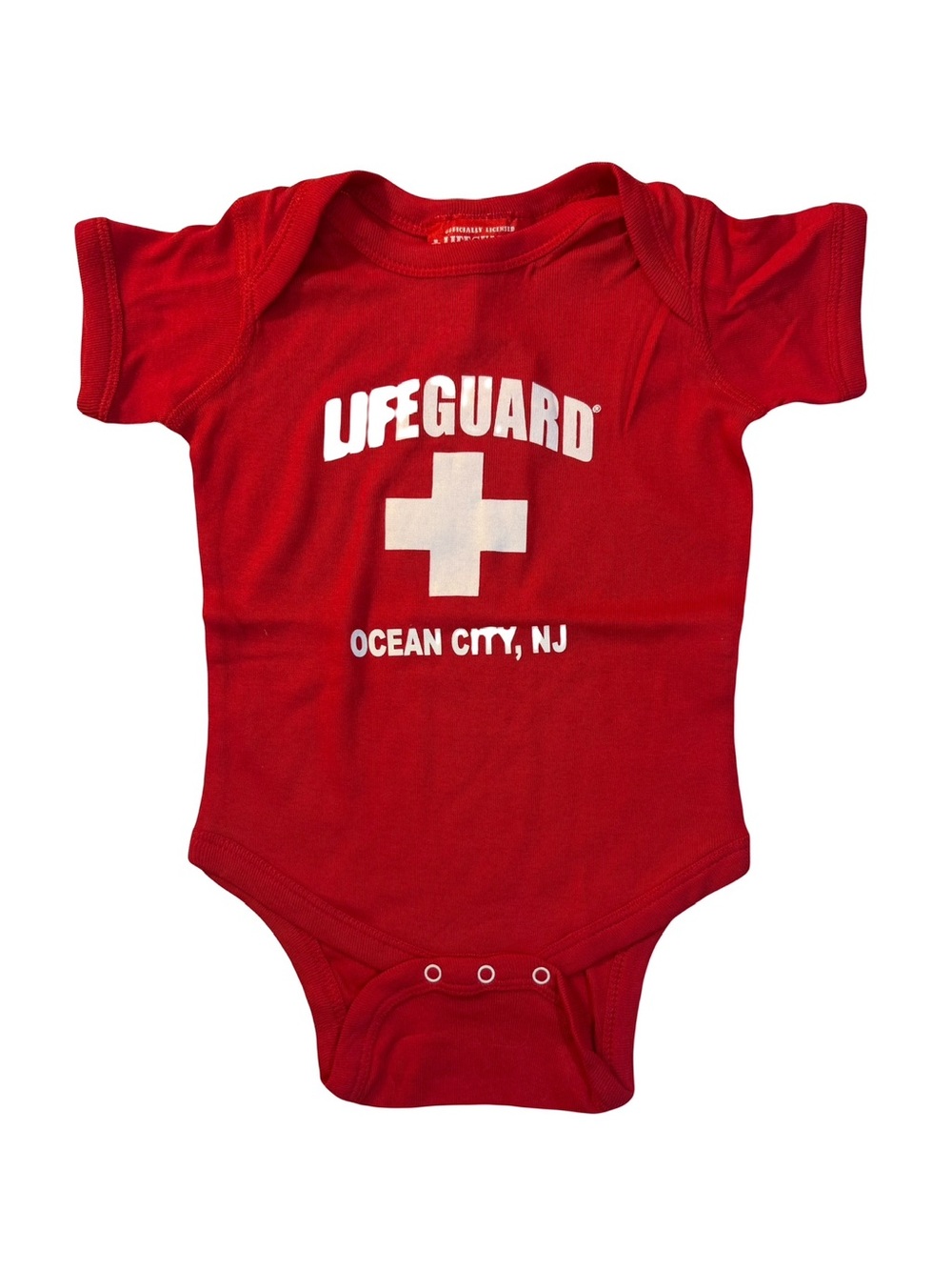 Lifeguard Ocean City NJ Red Baby Onesie